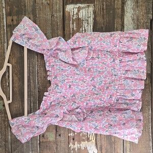 Lee Pink Sleeveless Floral Women's Top, Size 3X